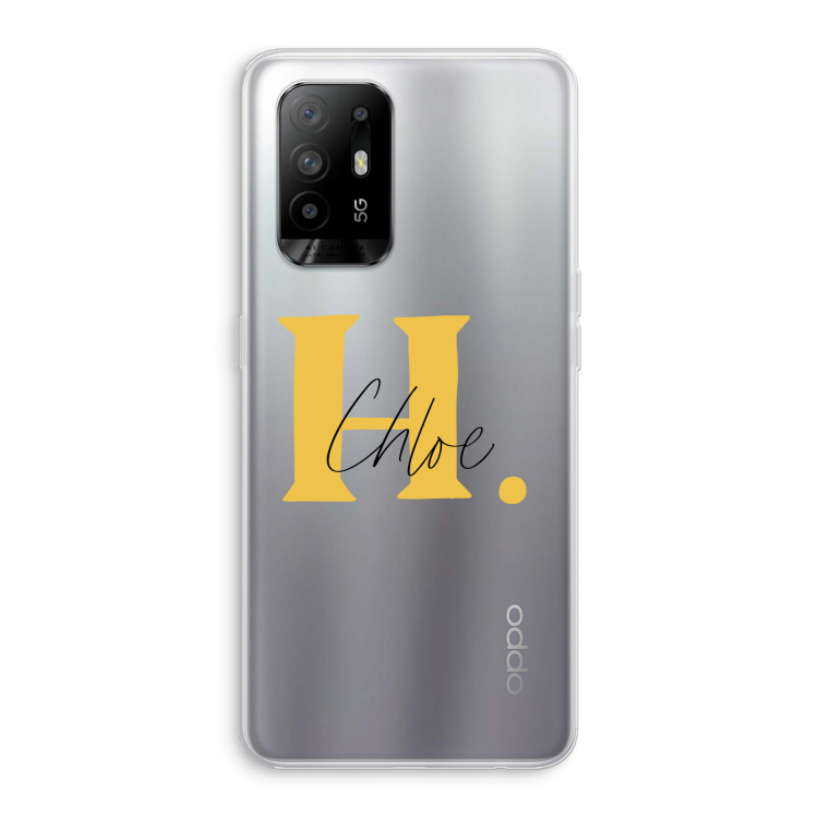 Amber Script: Oppo A95 5G Transparant Hoesje