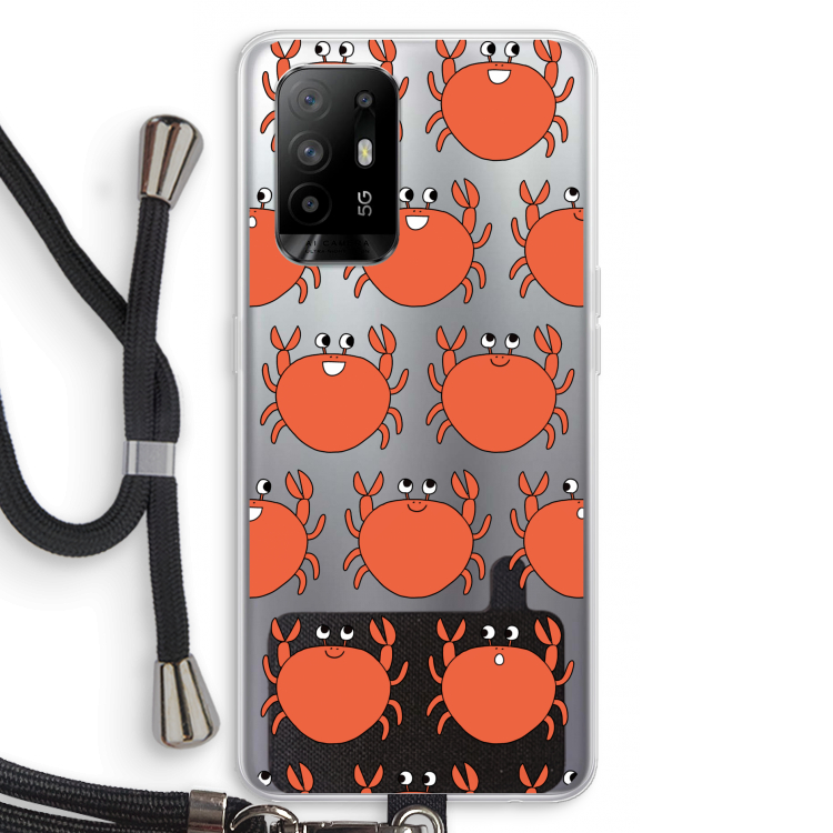 Krab: Oppo A95 5G Transparant Hoesje met koord