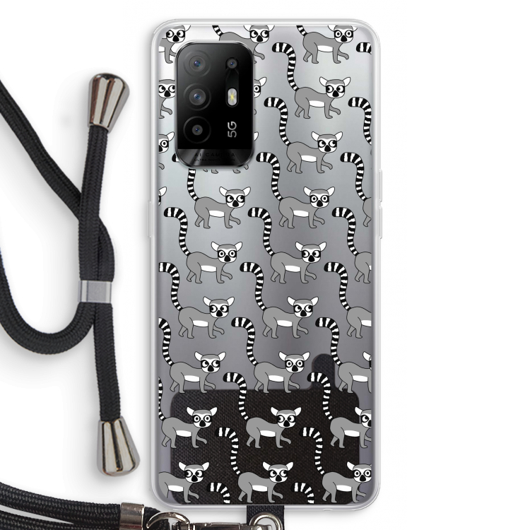 Makis: Oppo A95 5G Transparant Hoesje met koord