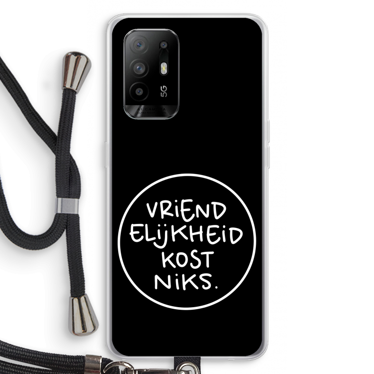 Vriendelijkheid: Oppo A95 5G Transparant Hoesje met koord