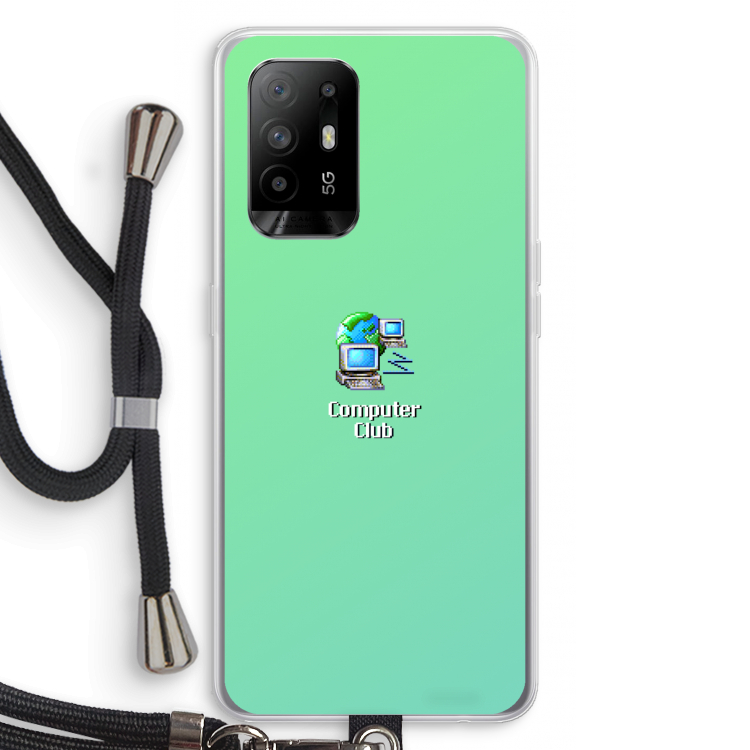 Win98: Oppo A95 5G Transparant Hoesje met koord