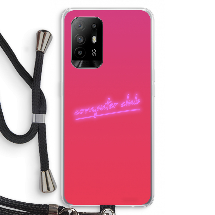Vice Glow: Oppo A95 5G Transparant Hoesje met koord