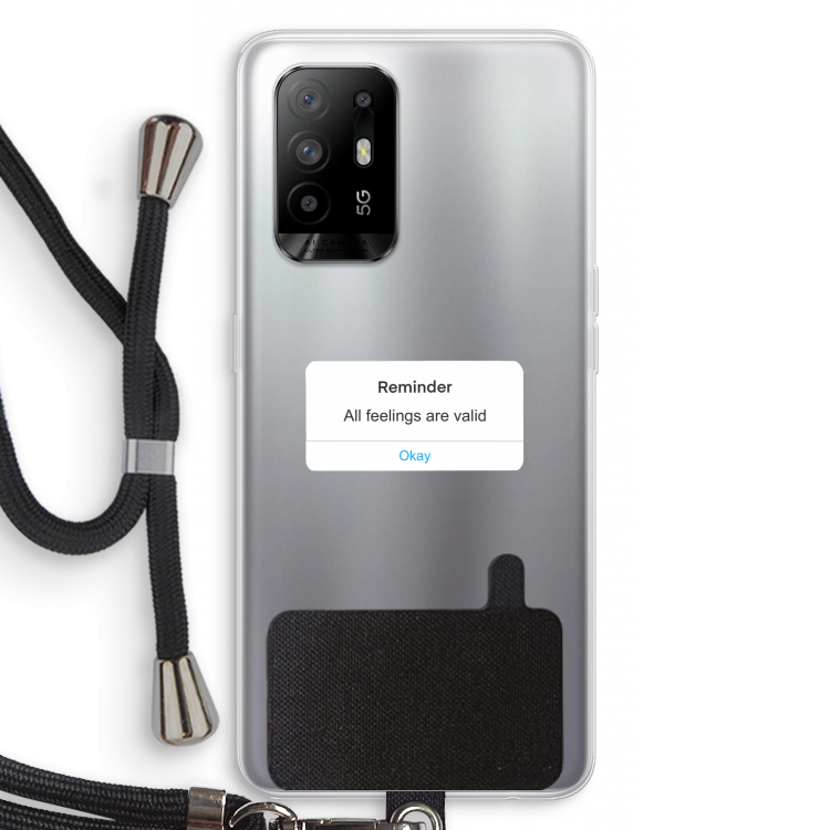 Reminder: Oppo A95 5G Transparant Hoesje met koord
