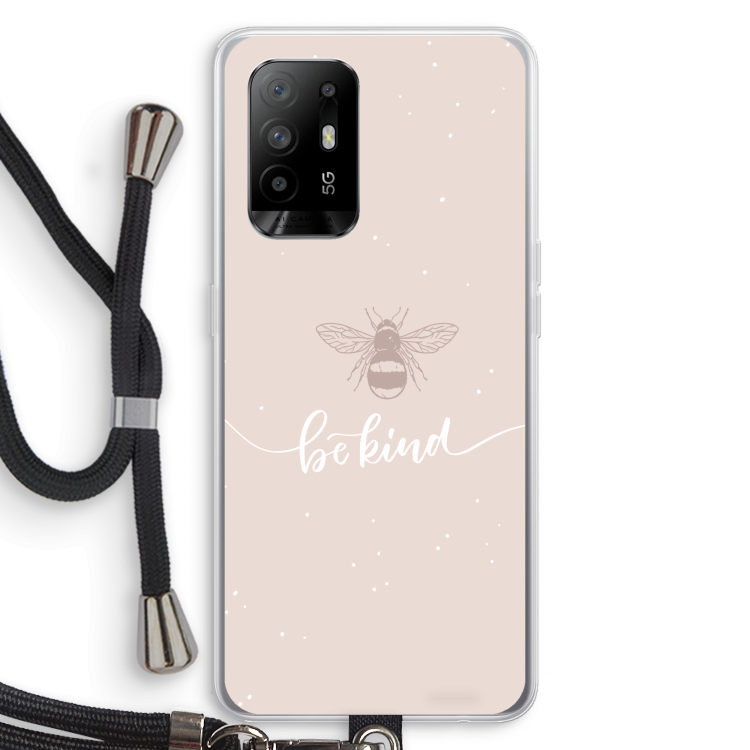 Be(e) kind: Oppo A95 5G Transparant Hoesje met koord