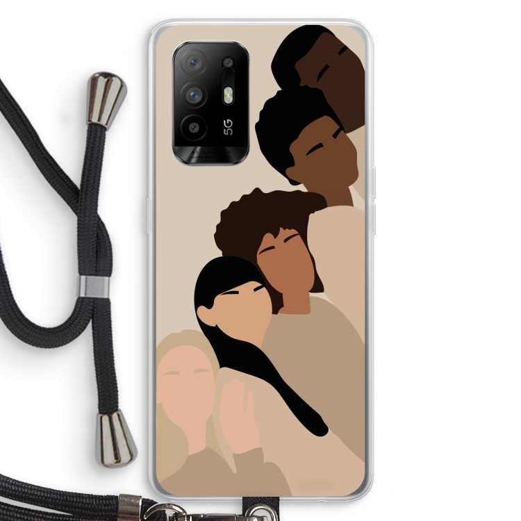Sweet creatures: Oppo A95 5G Transparant Hoesje met koord