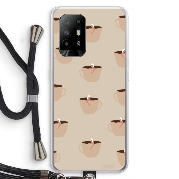 Morning coffee: Oppo A95 5G Transparant Hoesje met koord