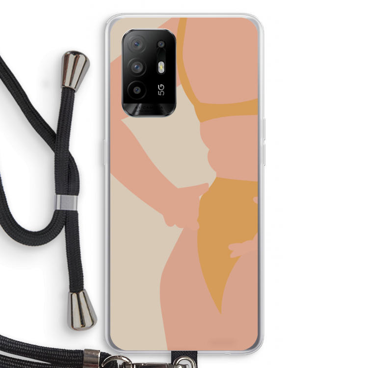 Bikini body: Oppo A95 5G Transparant Hoesje met koord
