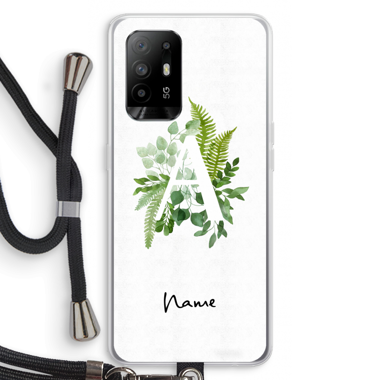 Green Brush: Oppo A95 5G Transparant Hoesje met koord