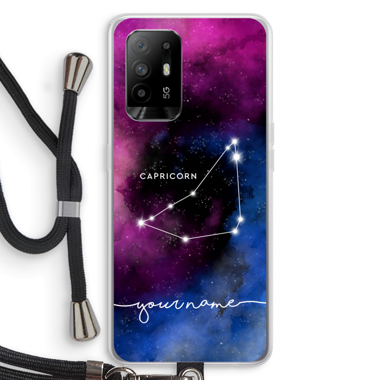 Sterrenbeeld - Donker: Oppo A95 5G Transparant Hoesje met koord