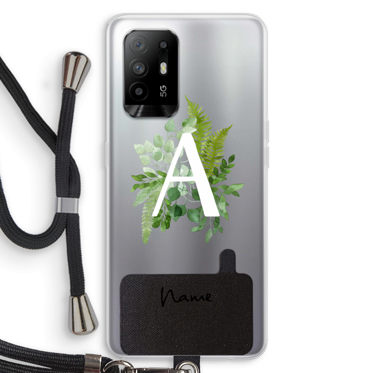 Green Brush: Oppo A95 5G Transparant Hoesje met koord