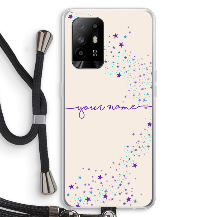Sterren: Oppo A95 5G Transparant Hoesje met koord