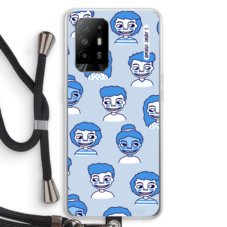 Gezichtjes: Oppo A95 5G Transparant Hoesje met koord