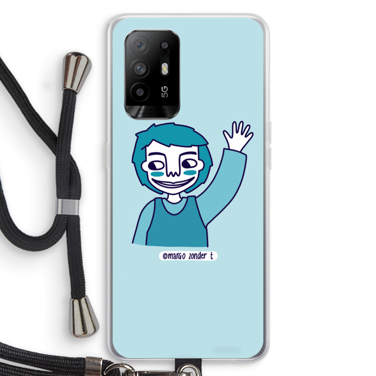 Zwaai: Oppo A95 5G Transparant Hoesje met koord