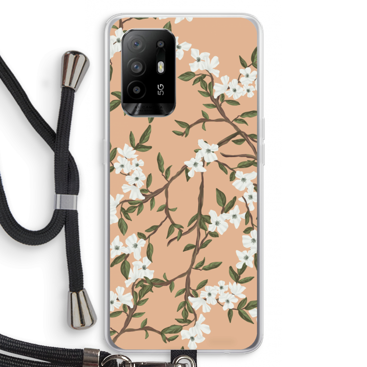 Blossoming spring: Oppo A95 5G Transparant Hoesje met koord