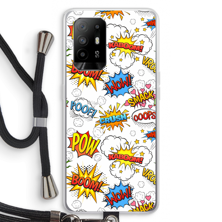 Pow Smack: Oppo A95 5G Transparant Hoesje met koord