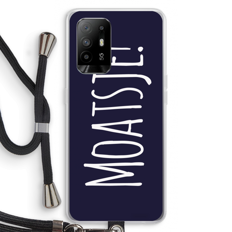 Moatsje!: Oppo A95 5G Transparant Hoesje met koord