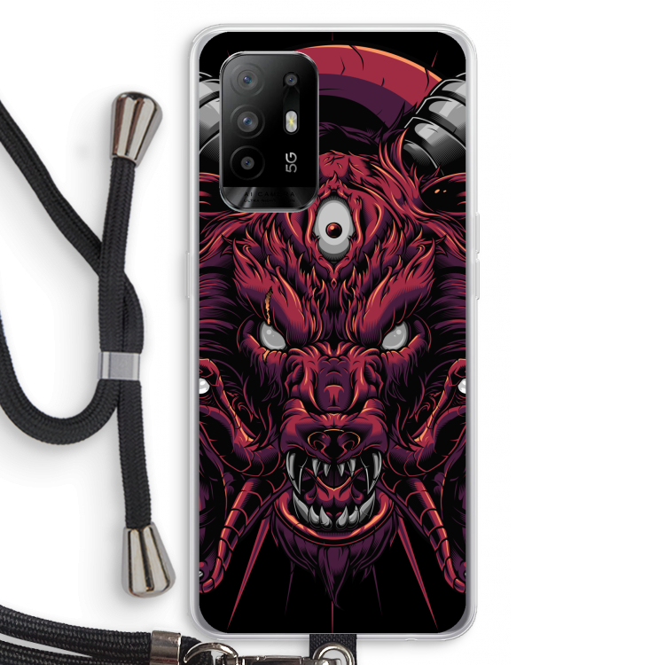 Hell Hound and Serpents: Oppo A95 5G Transparant Hoesje met koord