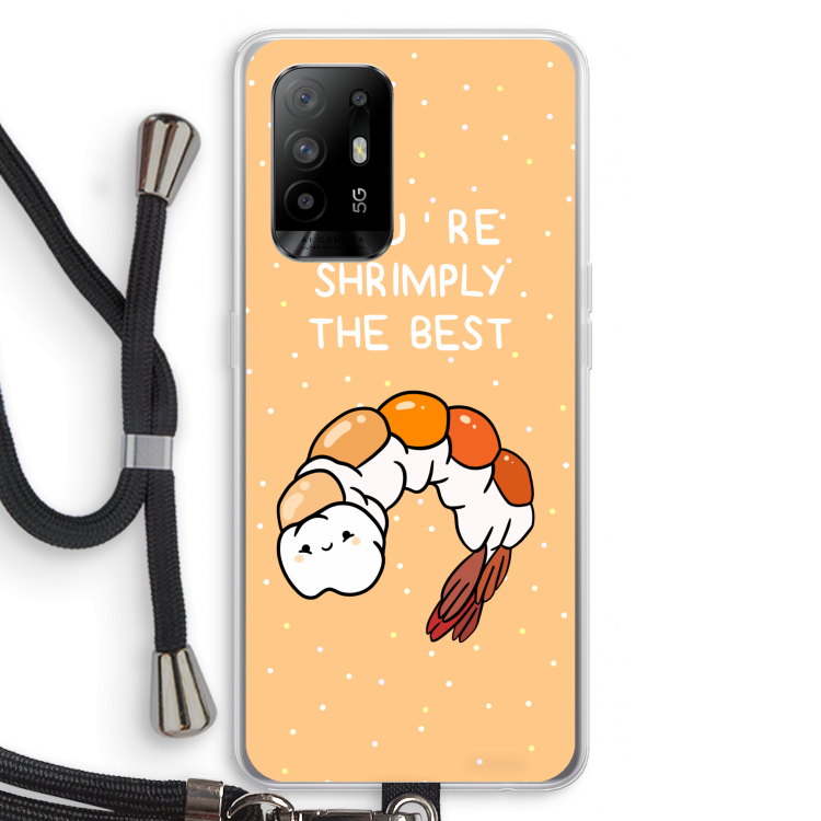 You're Shrimply The Best: Oppo A95 5G Transparant Hoesje met koord
