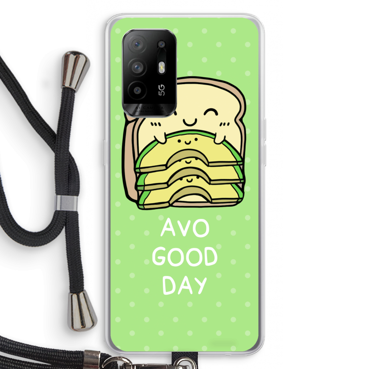 Avo Good Day: Oppo A95 5G Transparant Hoesje met koord