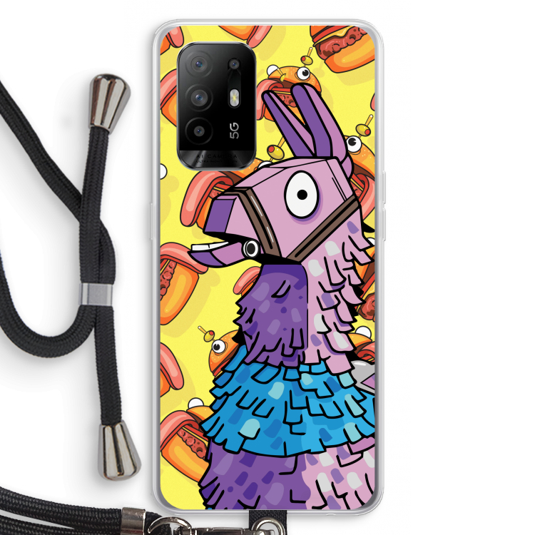 Loot Burger: Oppo A95 5G Transparant Hoesje met koord