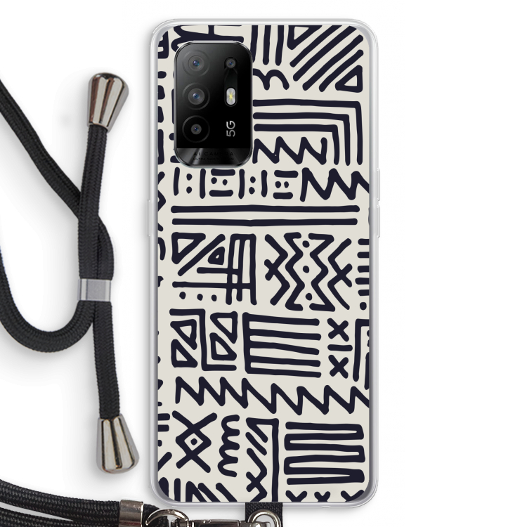 Marrakech print: Oppo A95 5G Transparant Hoesje met koord