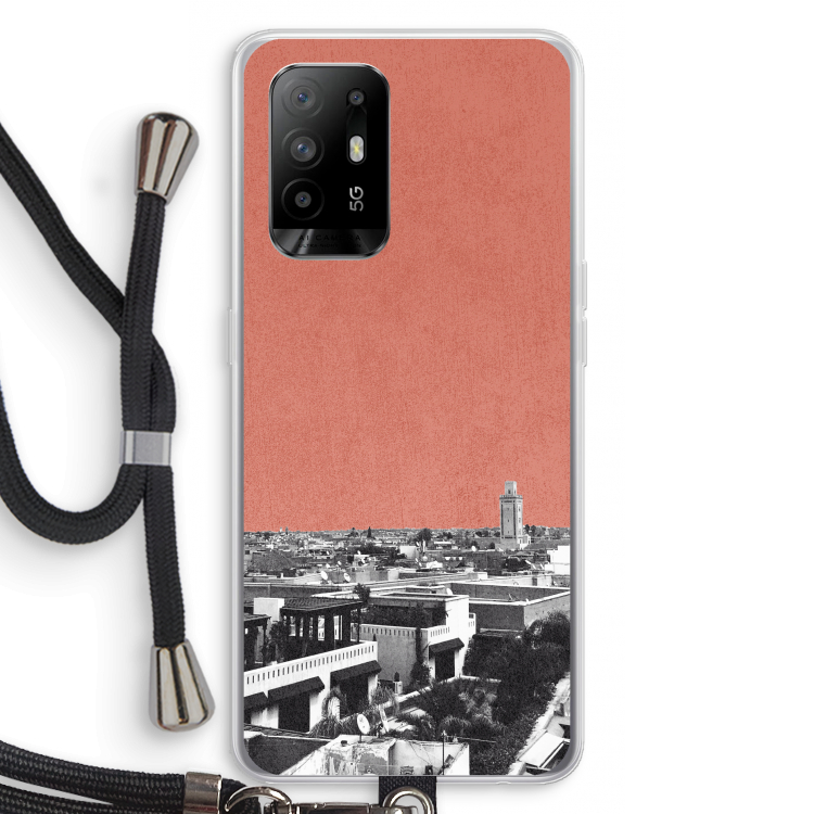 Marrakech Skyline : Oppo A95 5G Transparant Hoesje met koord