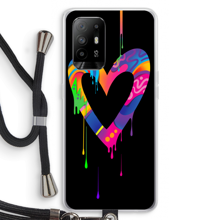 Melts My Heart: Oppo A95 5G Transparant Hoesje met koord