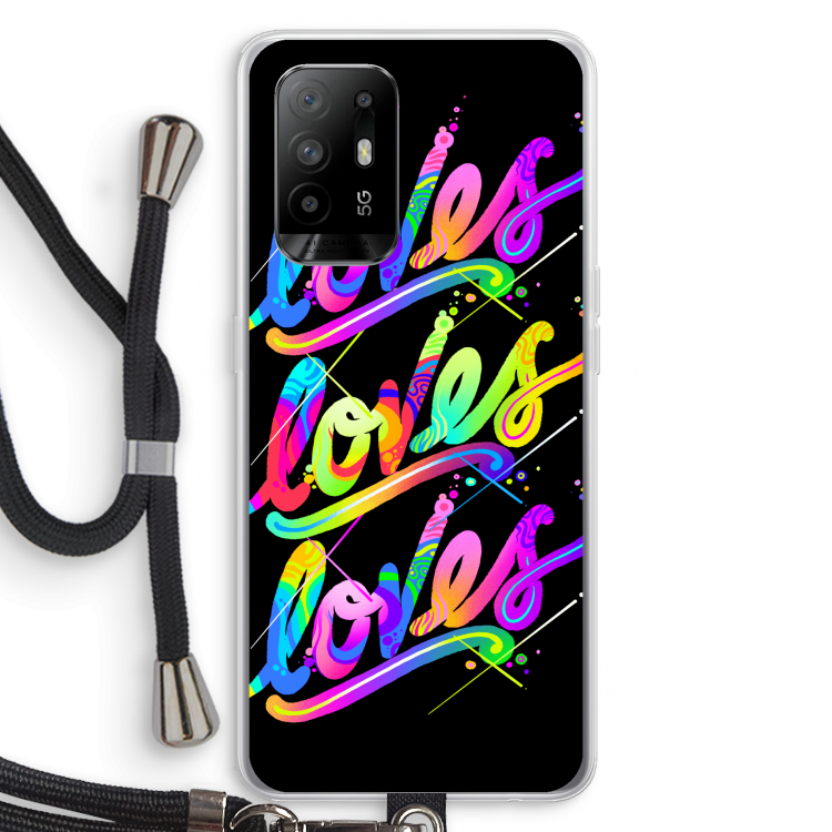 Loves: Oppo A95 5G Transparant Hoesje met koord