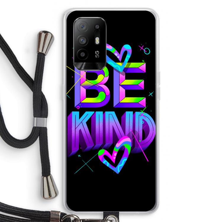 Be Kind: Oppo A95 5G Transparant Hoesje met koord