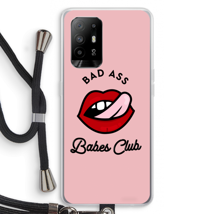 Badass Babes Club: Oppo A95 5G Transparant Hoesje met koord