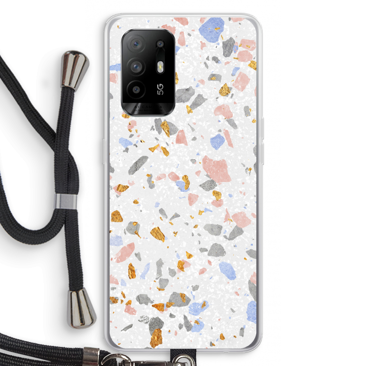 Terrazzo N°8: Oppo A95 5G Transparant Hoesje met koord