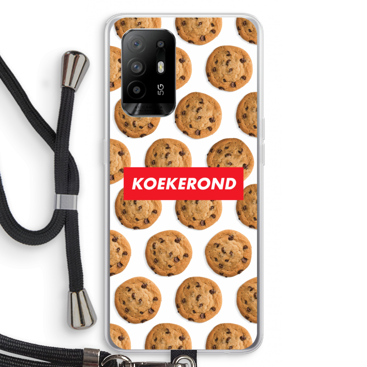 Koekerond: Oppo A95 5G Transparant Hoesje met koord