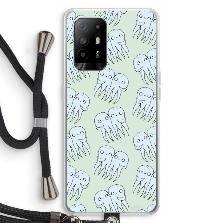 Octopussen: Oppo A95 5G Transparant Hoesje met koord