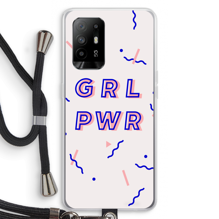 GRL PWR: Oppo A95 5G Transparant Hoesje met koord