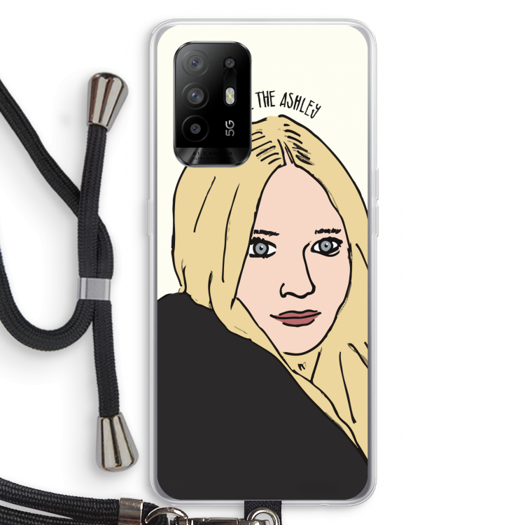 Ashley: Oppo A95 5G Transparant Hoesje met koord