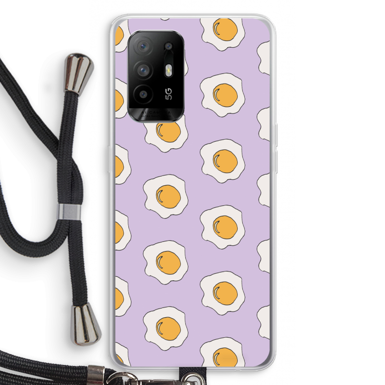 Bacon to my eggs #1: Oppo A95 5G Transparant Hoesje met koord