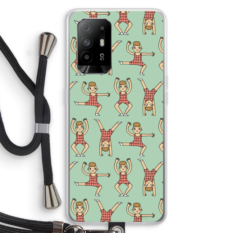 Gymboys: Oppo A95 5G Transparant Hoesje met koord