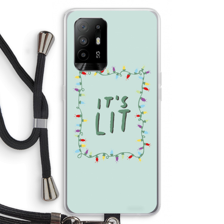 It's Lit: Oppo A95 5G Transparant Hoesje met koord