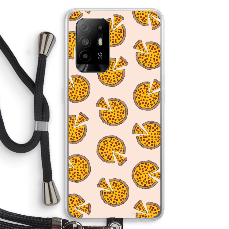 You Had Me At Pizza: Oppo A95 5G Transparant Hoesje met koord