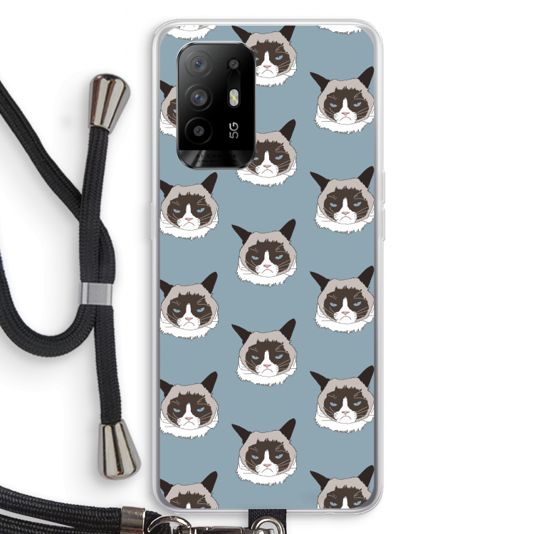It's a Purrr Case: Oppo A95 5G Transparant Hoesje met koord