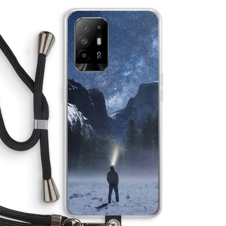 Wanderlust: Oppo A95 5G Transparant Hoesje met koord
