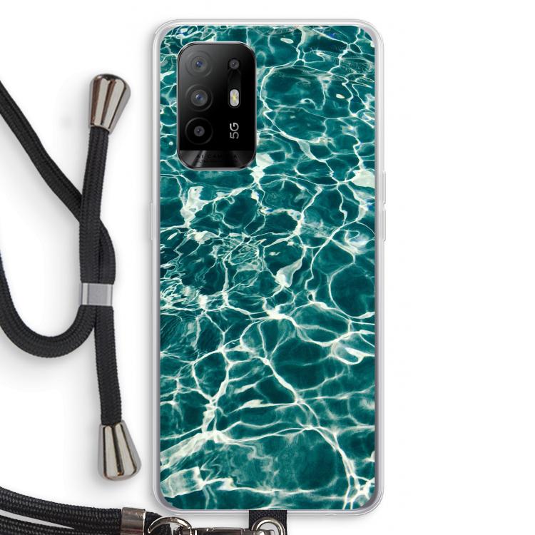 Weerkaatsing water: Oppo A95 5G Transparant Hoesje met koord