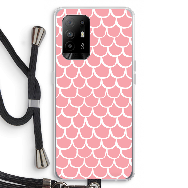 Dakpannetjes: Oppo A95 5G Transparant Hoesje met koord