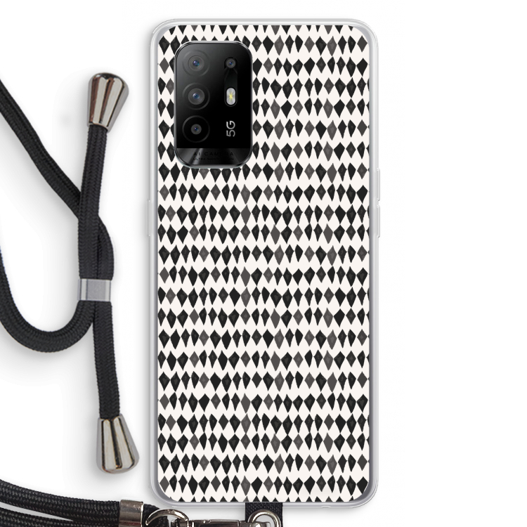Crazy shapes: Oppo A95 5G Transparant Hoesje met koord