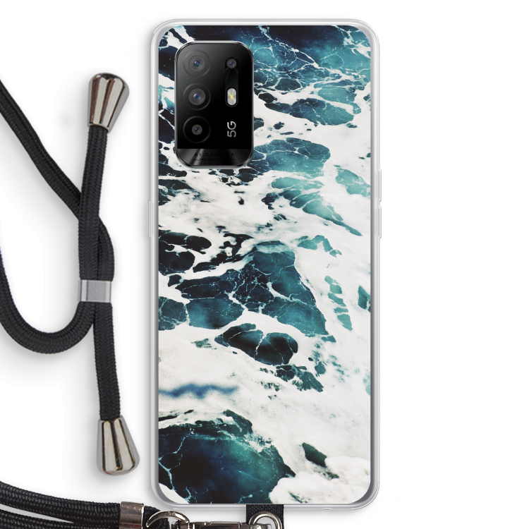 Golven: Oppo A95 5G Transparant Hoesje met koord