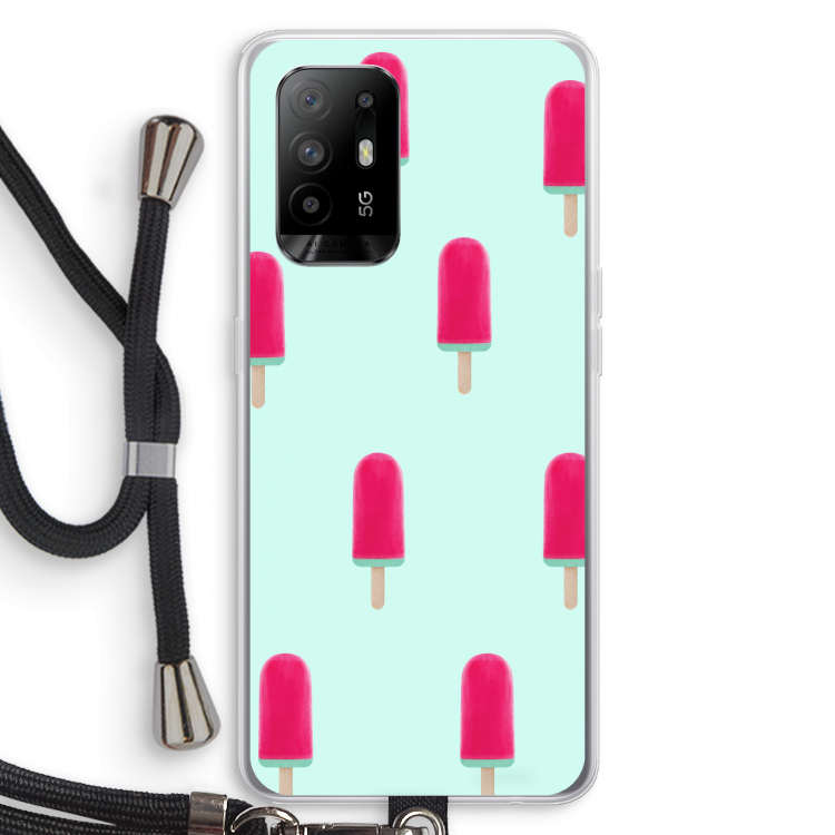 Waterijsje: Oppo A95 5G Transparant Hoesje met koord
