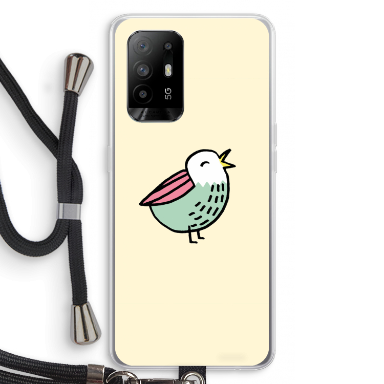 Birdy: Oppo A95 5G Transparant Hoesje met koord