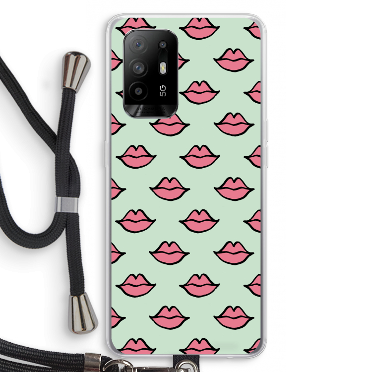 Lipjes: Oppo A95 5G Transparant Hoesje met koord