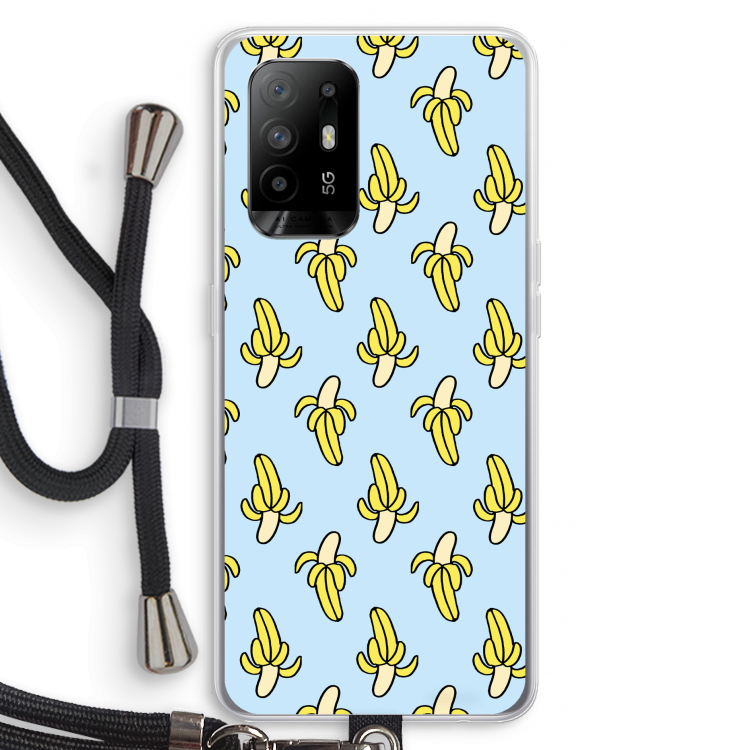 Bananas: Oppo A95 5G Transparant Hoesje met koord