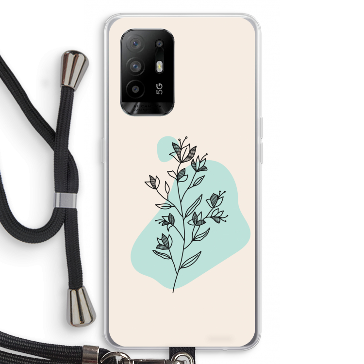 Violets are blue: Oppo A95 5G Transparant Hoesje met koord